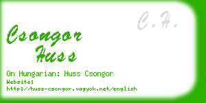 csongor huss business card